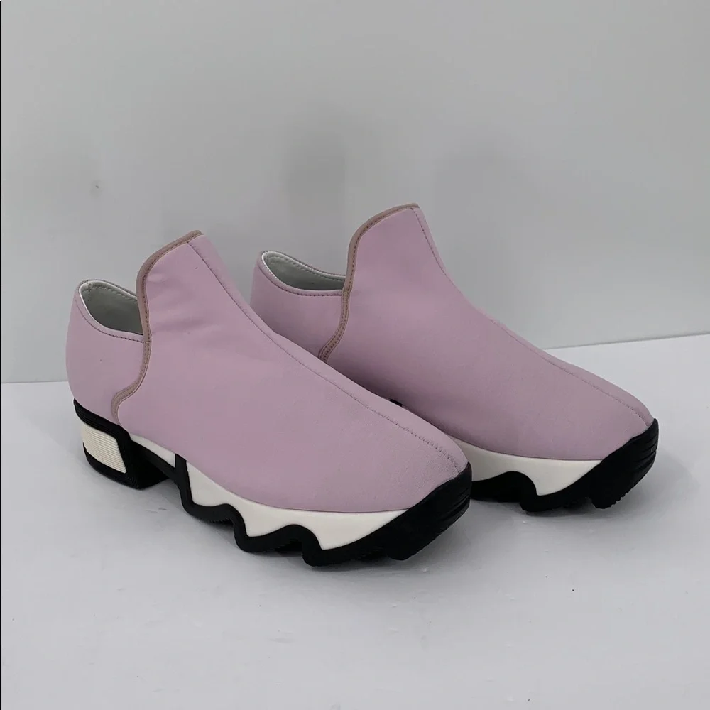 IRI NYC Wes Neoprene slip-on sneaker shoe pink white heel comic new 40.5 10